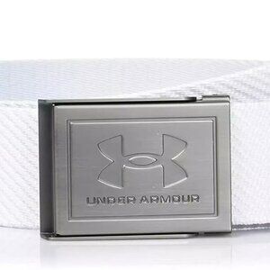Under Armour Drive Stretch Webbing Belt White / Halo Gray / Silver One Size